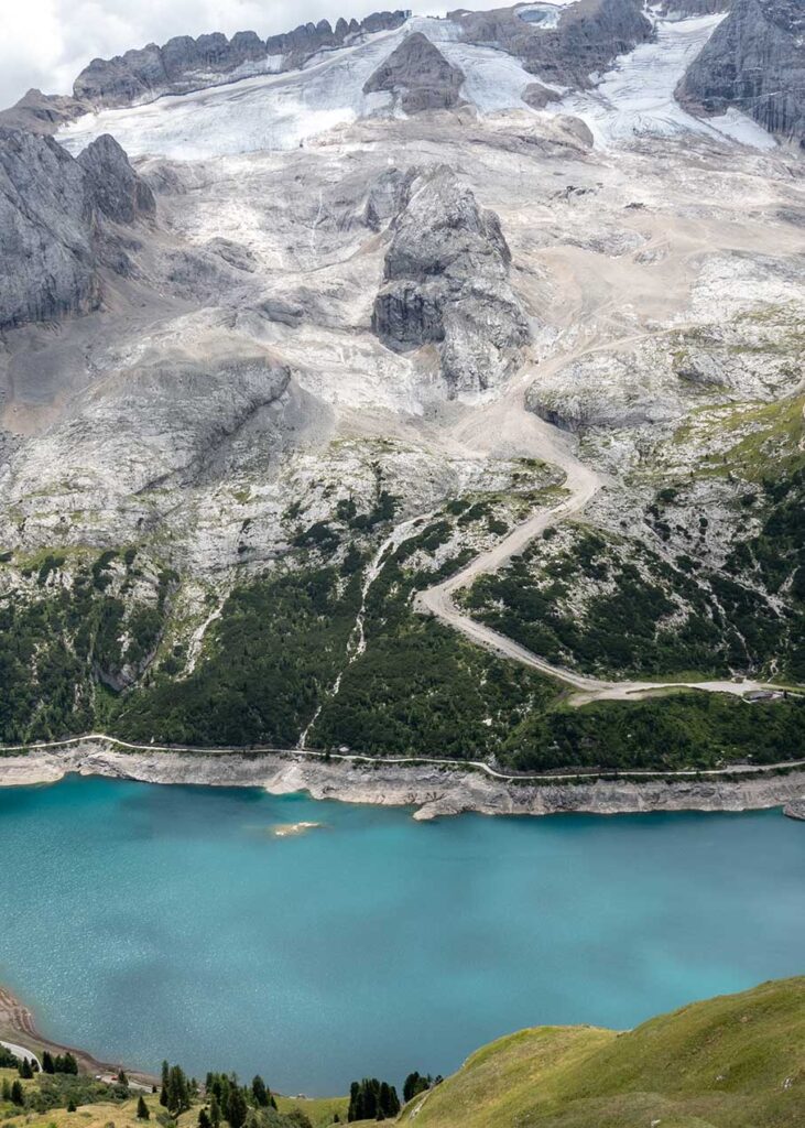 Lago di Fedaia panoráma kör