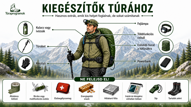 Kiegészítők túrához